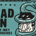 【AI笔刷】62支手绘插画散点图案精细线条水墨艺术Ai矢量笔刷