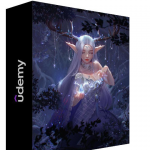 插画师 Ariya Abeen 游戏幻想人像插图艺术绘画教程-中英字幕