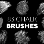 83组高清晰粉笔画PS笔刷Chalk Brushes