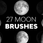 27组高清晰月亮星球PS笔刷