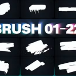 【AE模板】24种手绘笔刷涂鸦水墨飞溅元素动画