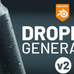真实水珠液滴模拟生成器Blender插件 Droplet Generator 2.1