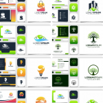 现代LOGO徽标与名片矢量素材合集