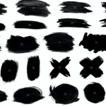 30个手绘毛笔笔触