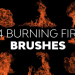 14支燃烧的火焰PS笔刷 Burning Fire Brushes