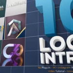 AE模板-10组简洁三维立体LOGO标志影视片头