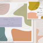 适用于海报艺术印刷品包装有机形状和线条形状矢量素材