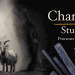 【Procreate笔刷】15支手绘炭画干介质效果木炭绘画iPad笔刷