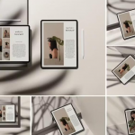 6个平板电脑屏幕PSD样机模型