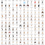 246张头发飘逸发型PNG免抠素材