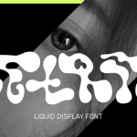 【字体】液态流体抽象扭曲迷幻斑点创意设计英文字体