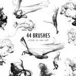 【PS笔刷】1309款水彩艺术画手绘背景纹理插画