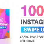 PR模板-手机竖屏向上滑动小图形包装动画 Swipe Up