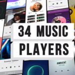 AE模板-34组音乐播放器频谱可视化图形动画