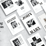 15张婚礼请柬PSD模版及AI模版