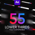 PR模板-55组现代时尚文字标题字幕条动画