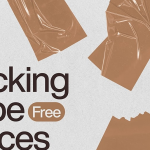 【PNG素材】100种使用中塑料封箱胶带褶皱纹理创意设计