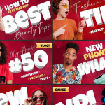 【PSD模板】6款社交媒体视频封面油管VLOG自媒体