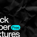 【图片素材】56款8K黑色褶皱纸张折痕纹理背景图片素材