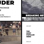 FCPX插件-55个社交媒体电视广播频道文字标题字幕条开场过渡动画