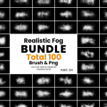100种真实实现各种场景的烟雾PS笔刷+PNG素材