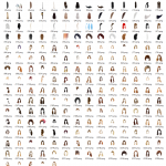 246张头发飘逸发型PNG免抠素材