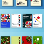 9款时尚孟菲斯抽象封面设计矢量素材