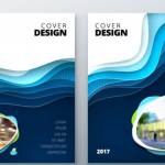 剪纸风格画册封面,剪纸风格矢量素材