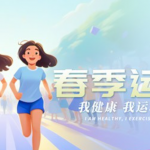 简约风格春季运动会宣传展板PSD素材