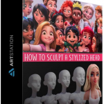 如何在 Blender 中雕刻和重新拓扑化人物头部教程-中英字幕