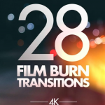 【4K视频素材】28个专业复古胶片灼烧漏光转场叠加视频素材