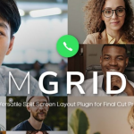 【FCPX插件】51种多人群组视频会议通话聊天网格拼贴布局组合分屏元素动画