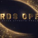 优雅发光粒子线条背景文字标题颁奖典礼开场片头动画PR模板