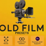 【PR模板】10种复古老电影胶片效果叠加动画转场预设