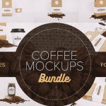 PS样机21款品牌咖啡包装咖啡豆品牌展示PSD模型