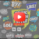 PR模板-50组卡通综艺花字气泡文字标题动画