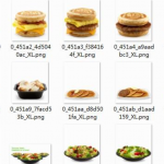 汉堡鸡块可乐等PNG素材