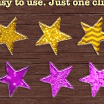 【PS样式】44个闪亮发光和渐变光泽PS图层样式笔刷设计素材