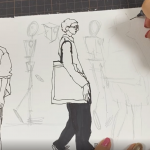 黑白个性人物速写绘画教程课