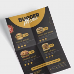 【PSD模板】汉堡之家美食餐厅新品套餐介绍宣传印刷设计