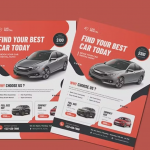 【PSD模板】汽车销售租赁4S店品牌新车宣传广告传单印刷设计