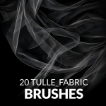 20种薄纱面纱丝绸飞舞photoshop画笔