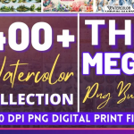 【PNG素材】400+水彩植物景观花鸟动物玩具