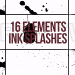 120个水墨滴落飞溅扩散渗透动画水墨飞溅动画合成视频素材