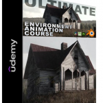 Blender 3A级游戏3D环境动画场景完整制作视频教程-中英字幕