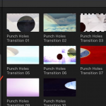 【FCPX插件】10个电影胶片打孔划痕过渡转场动画预设