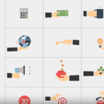 AE模板-二维扁平化手势操作图形MG动画