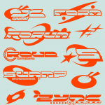 【字体】科幻先锋游戏电玩Y2K赛博朋克工业风海报排版