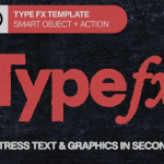 【PSD模板】复古破旧粗糙毛边纹理特效文本图形样式