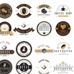 咖啡店标志LOGO设计矢量素材模板